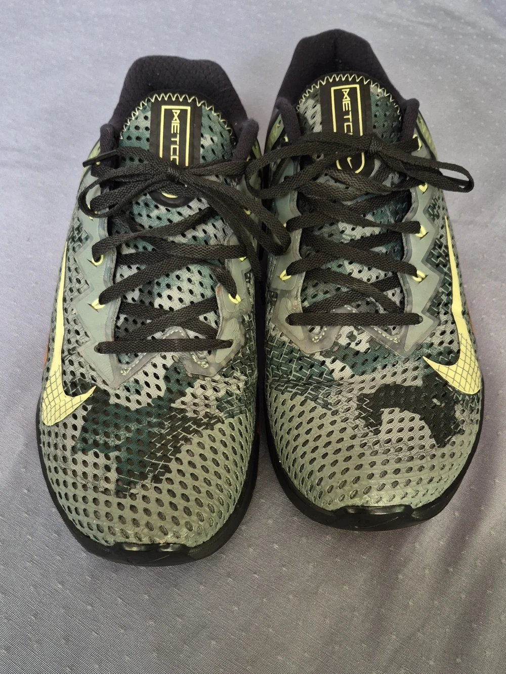 Nike Metcon 6 Men's 10.5 Camo Mesh Athletic Cross Training Shoes Sneakers